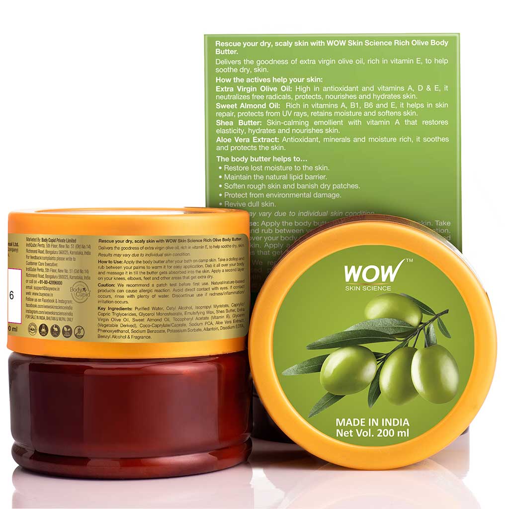 Rich Olive Body Butter - No Parabens, Silicones, Mineral Oil & Color - 200 ml