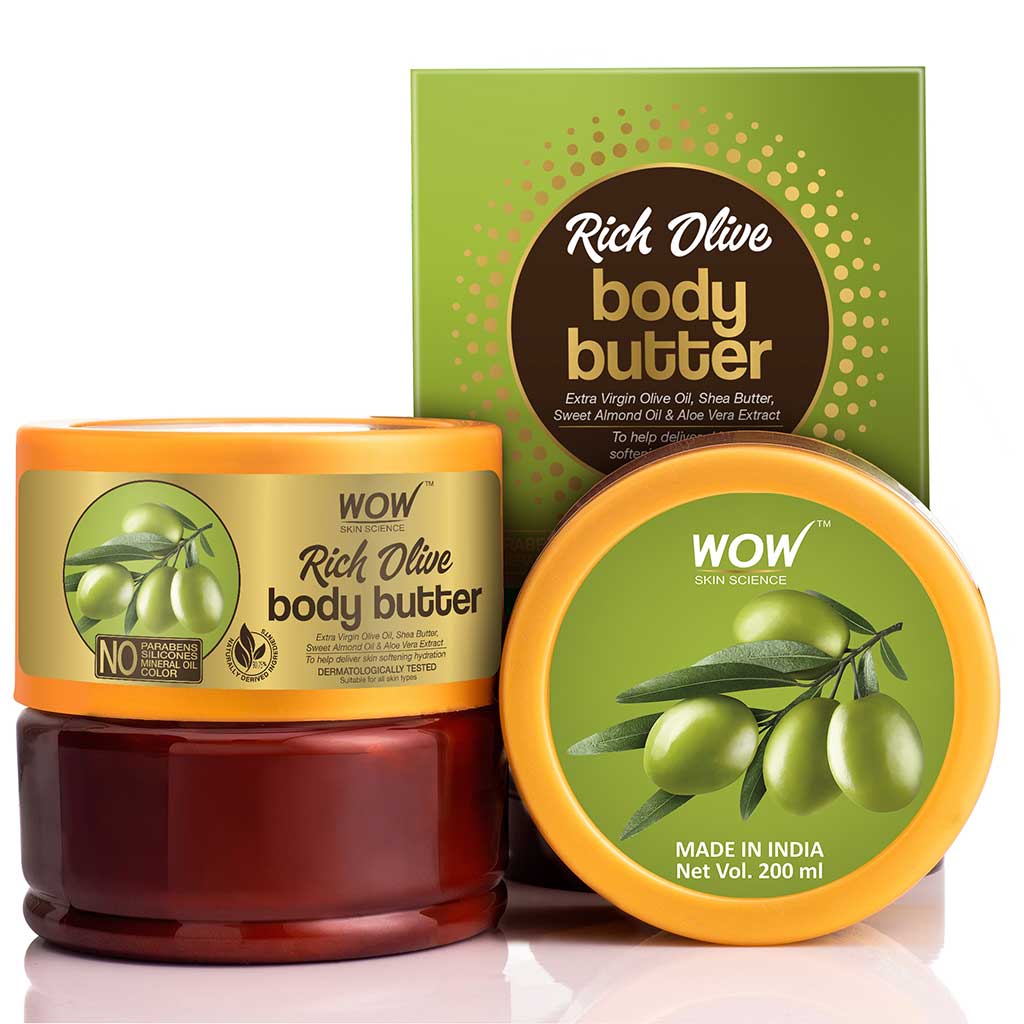 Rich Olive Body Butter - No Parabens, Silicones, Mineral Oil & Color - 200 ml