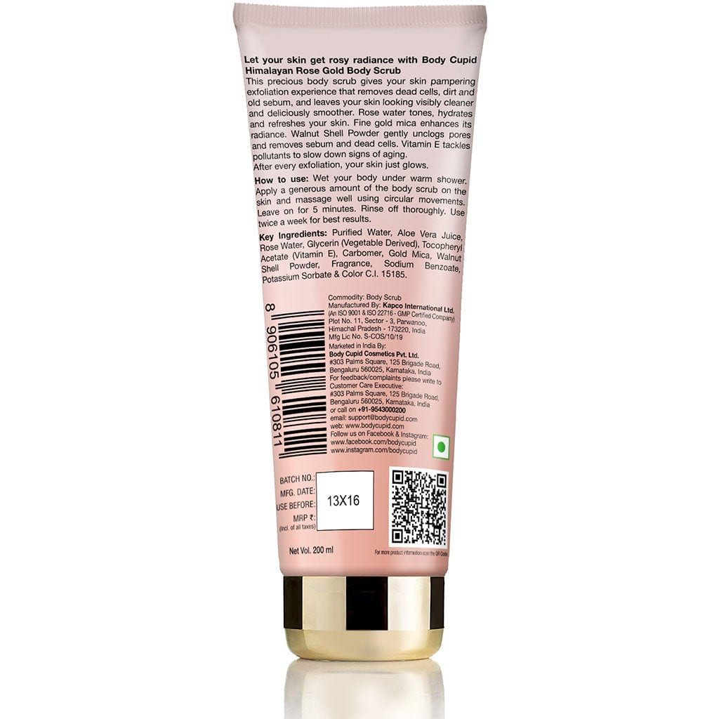 Himalayan Rose Gold Scrub - For Removing Dead Cells, Dirt & Old Sebum - 200 ml