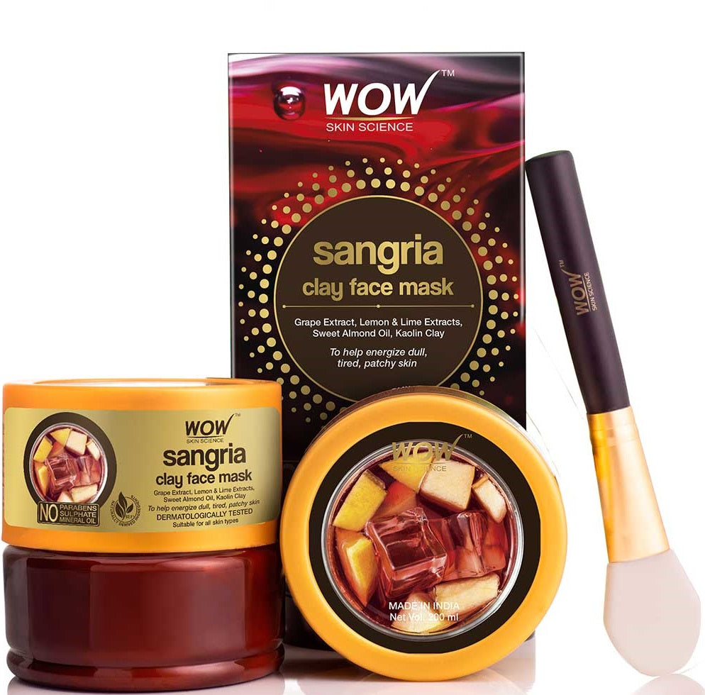 Sangria Face Mask for Energizing Dull, Tired, Patchy Skin - For All Skin Types - 200 ml