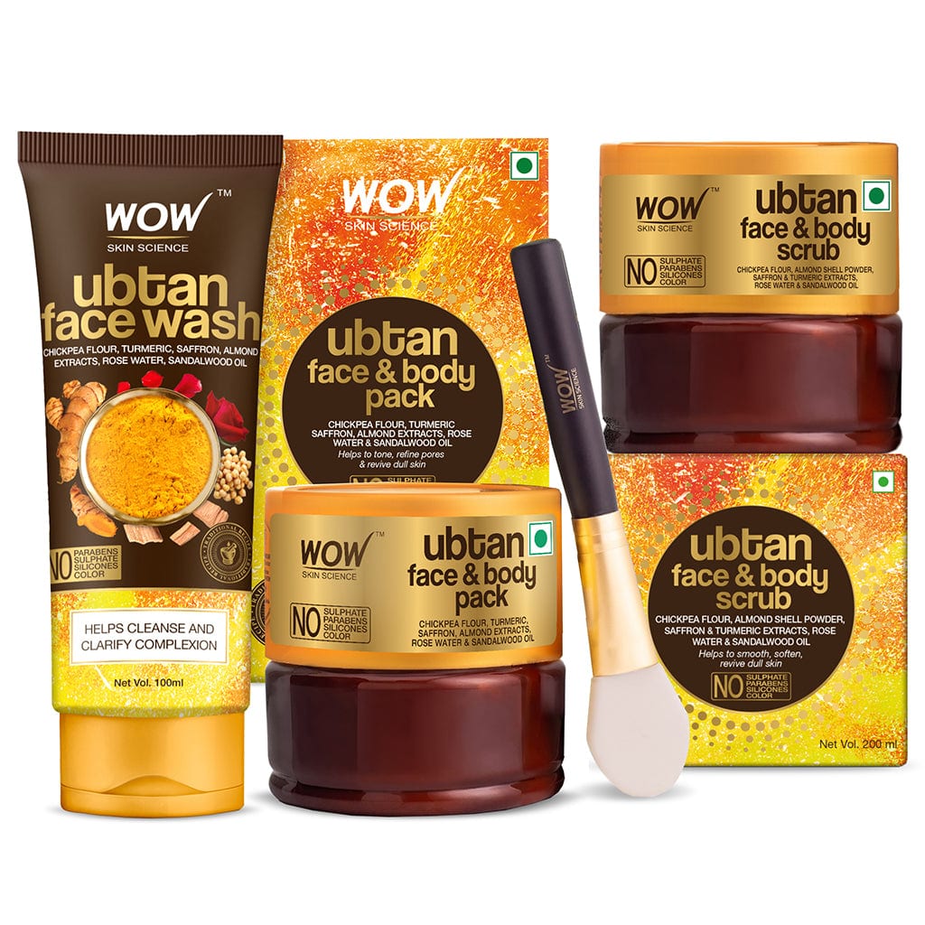 Ultimate Ubtan Skin Care Kit - Face Wash + Body Pack + Body Scrub